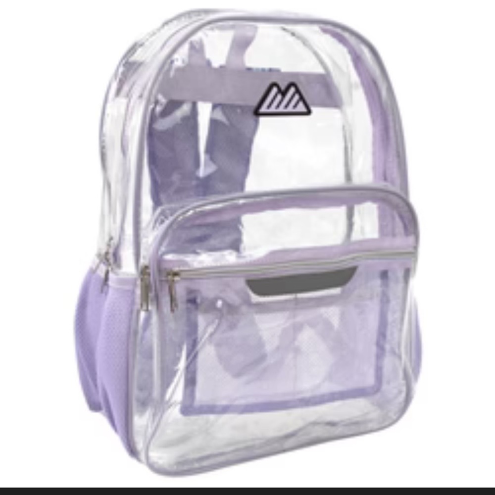 Summit Ridge - Clear Backpack with Lavender Trim
